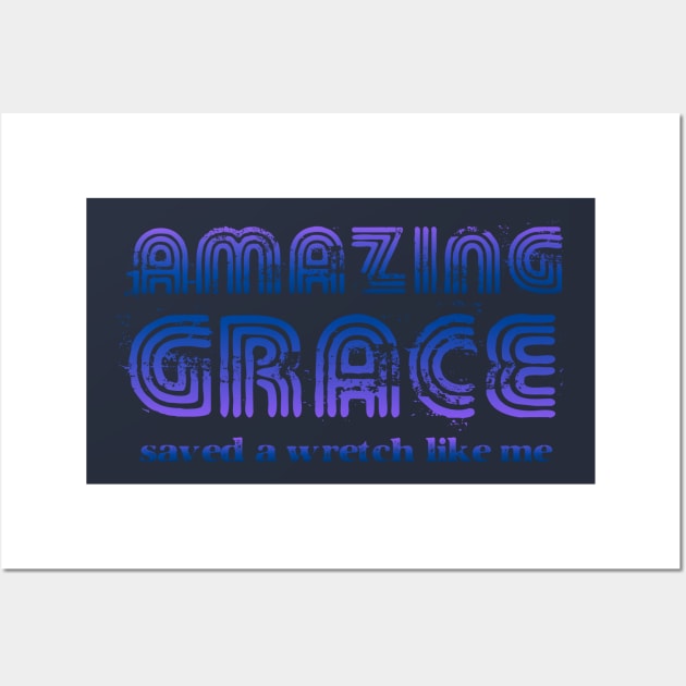 Amazing Grace (blue) Wall Art by AlondraHanley